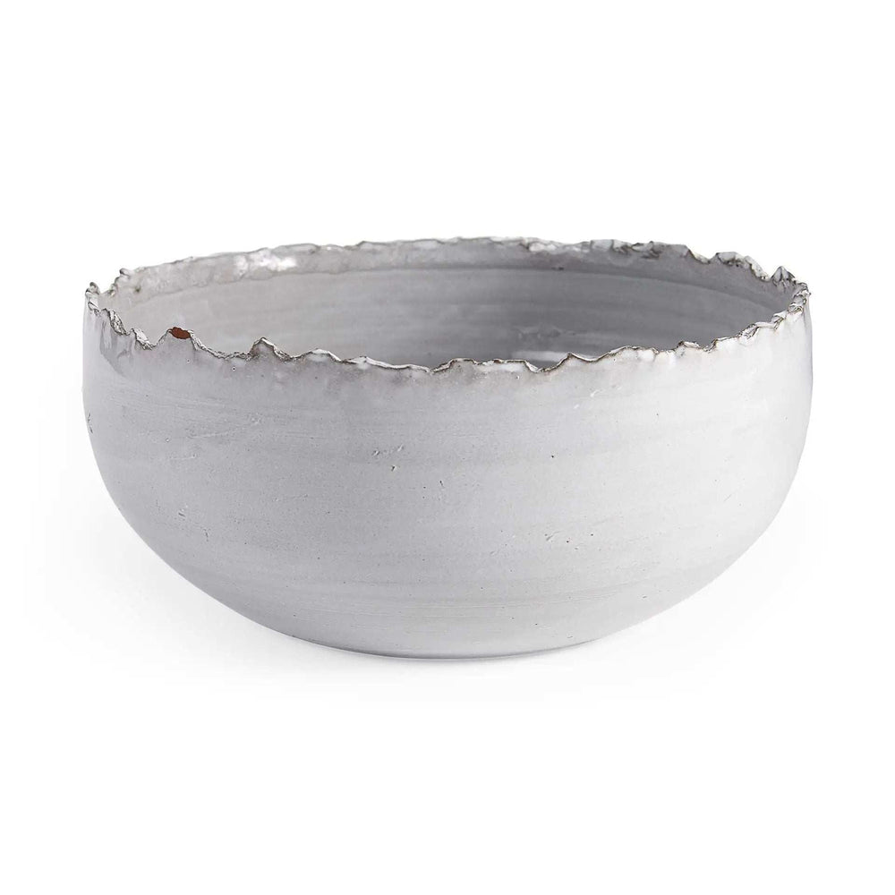 Artisan Gray White Ceramic Centerpiece Bowl - Homeroots - Flyclothing LLC
