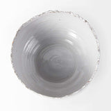 Artisan Gray White Ceramic Centerpiece Bowl - Homeroots - Flyclothing LLC