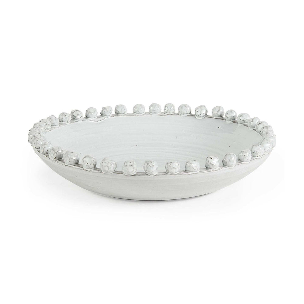 Off White Ceramic Centerpiece Bowl - Homeroots - Flyclothing LLC