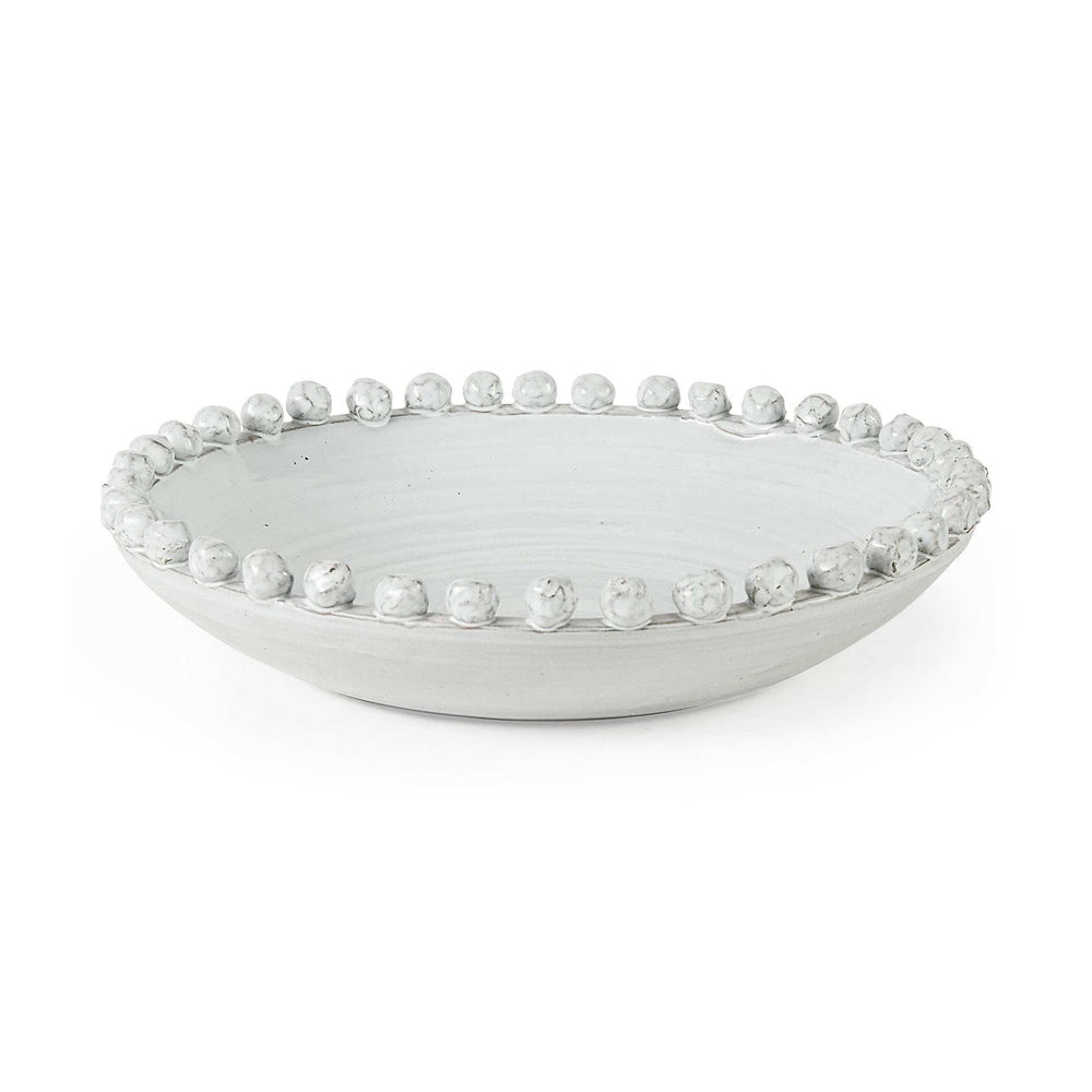 Off White Ceramic Centerpiece Bowl - Homeroots - Flyclothing LLC