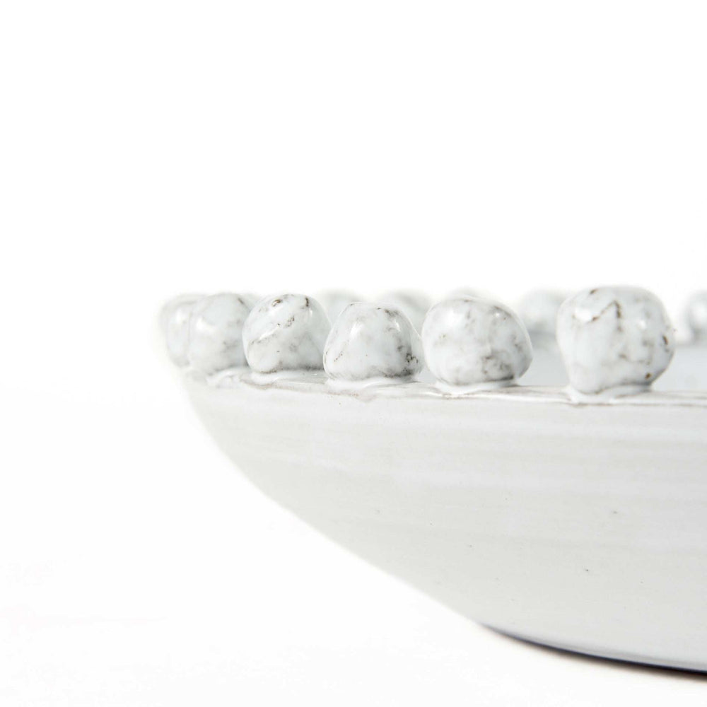 Off White Ceramic Centerpiece Bowl - Homeroots - Flyclothing LLC