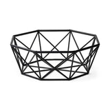 Black Geometric Metal Centerpiec Bowl - Homeroots - Flyclothing LLC