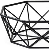 Black Geometric Metal Centerpiec Bowl - Homeroots - Flyclothing LLC