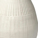 Petite White Embossed Stripes Ceramic Vase - Homeroots - Flyclothing LLC
