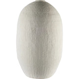 32" Narrow White Textured Ceramic Vase - Homeroots