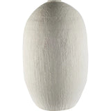 32" Narrow White Textured Ceramic Vase - Homeroots