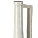 16" Gray and Off White Ceramic Tall Jug Vase - Homeroots