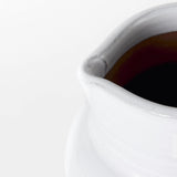 9" Rustic White And Blue Stripe Ceramic Jug - Homeroots - Flyclothing LLC