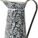Black And White Textured Jug Vase - Homeroots - Flyclothing LLC
