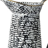 Black And White Textured Jug Vase - Homeroots - Flyclothing LLC