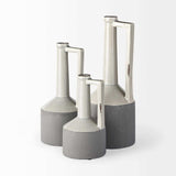 White And Gray Jug Vase - Homeroots - Flyclothing LLC