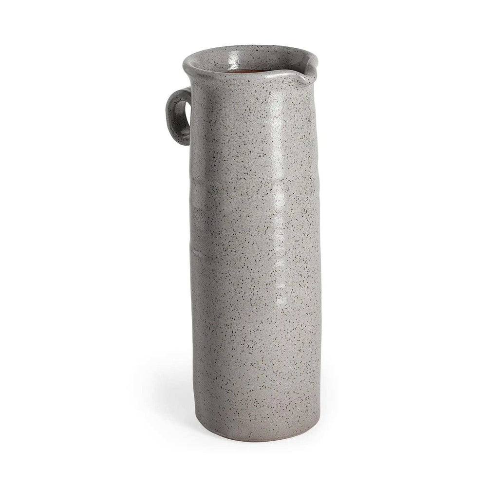 Tall Gray Speckle Decorative Ceramic Jug - Homeroots - Flyclothing LLC
