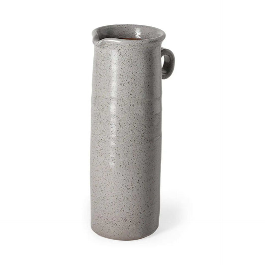 Tall Gray Speckle Decorative Ceramic Jug - Homeroots - Flyclothing LLC