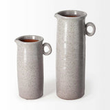 Tall Gray Speckle Decorative Ceramic Jug - Homeroots - Flyclothing LLC