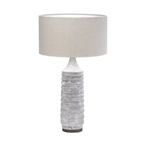 31" Gray Lamp Base LED With Beige Shade - Homeroots