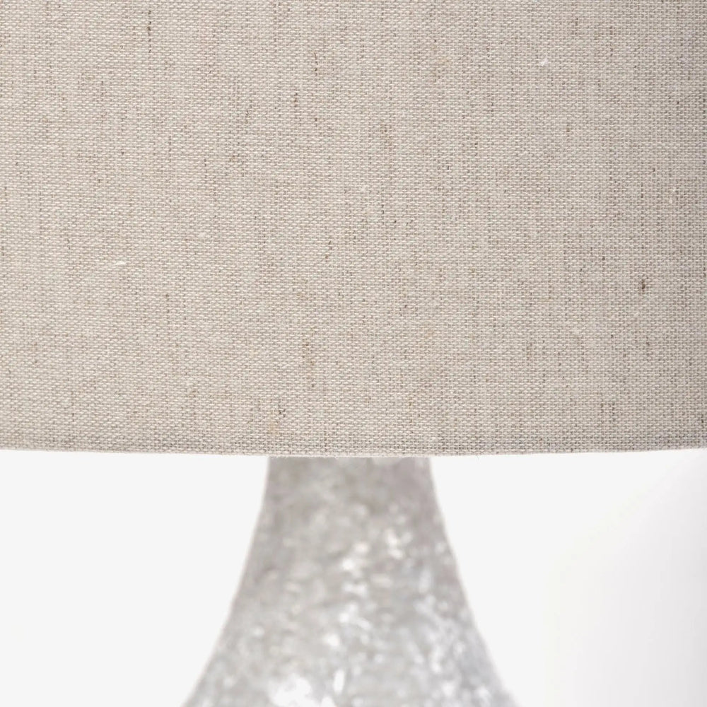 31" Gray Lamp Base LED With Beige Shade - Homeroots