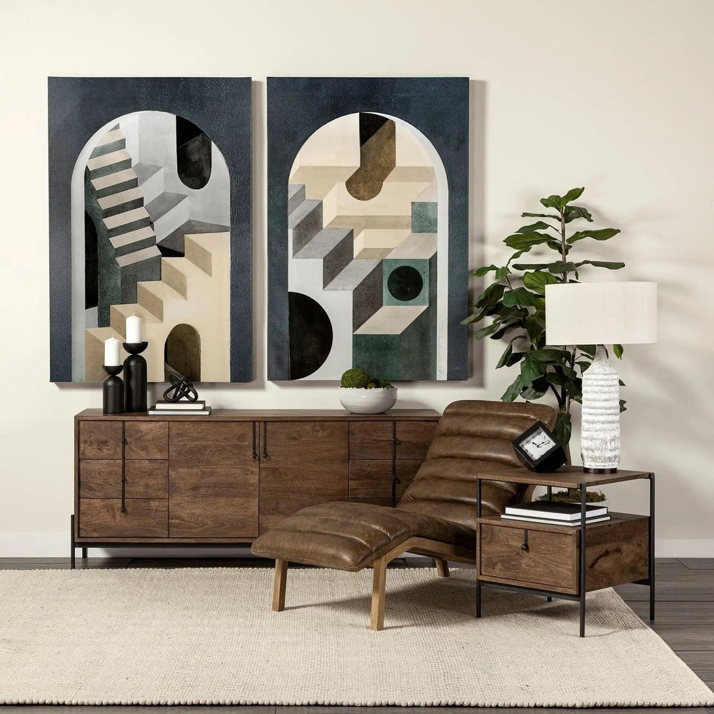 31" Gray Lamp Base LED With Beige Shade - Homeroots