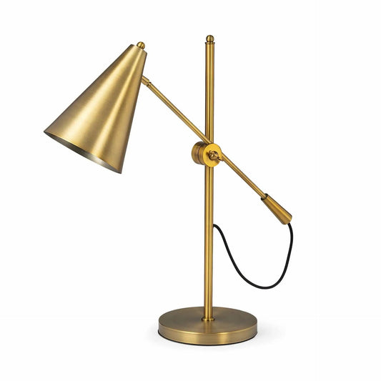 26" Gold Lamp Base LED With Gold Shade - Homeroots