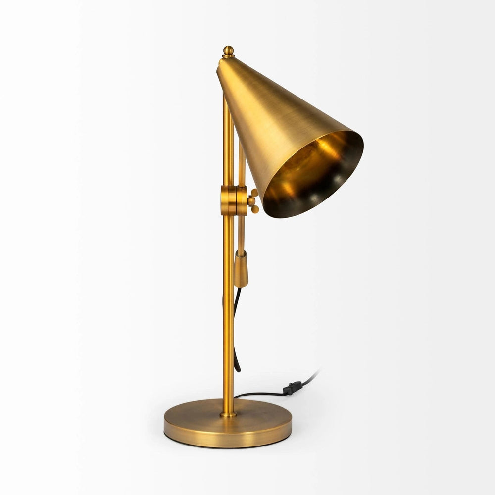 26" Gold Lamp Base LED With Gold Shade - Homeroots