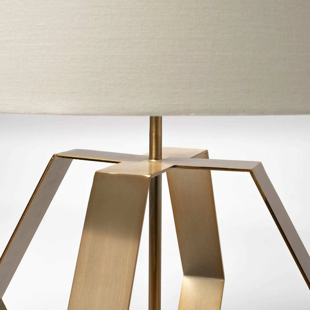 Gold Geometric Design Table Lamp - Homeroots - Flyclothing LLC