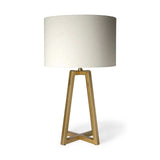 Metallic Gold Tone Geometric Table Lamp - Homeroots - Flyclothing LLC