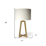 Metallic Gold Tone Geometric Table Lamp - Homeroots - Flyclothing LLC