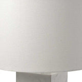 White Marble And Natural Wood Block Table Or Desk Lamp - Homeroots - Flyclothing LLC