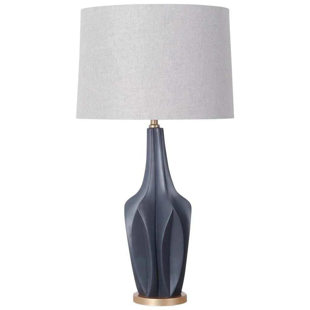 Sculptural Slate Blue Table Lamp - Homeroots - Flyclothing LLC