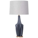 Sculptural Slate Blue Table Lamp - Homeroots - Flyclothing LLC