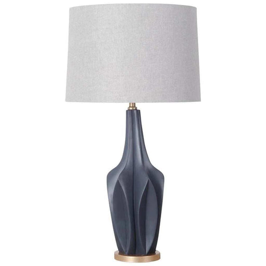 Sculptural Slate Blue Table Lamp - Homeroots - Flyclothing LLC