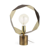 Golden Geometric Halo Table Or Desk Lamp - Homeroots - Flyclothing LLC