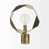 Golden Geometric Halo Table Or Desk Lamp - Homeroots - Flyclothing LLC