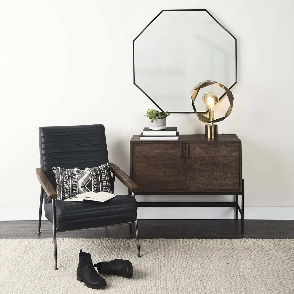 Golden Geometric Halo Table Or Desk Lamp - Homeroots - Flyclothing LLC