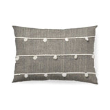Dark Blue And Beige Lumbar Accent Pillow Cover - Homeroots - Flyclothing LLC