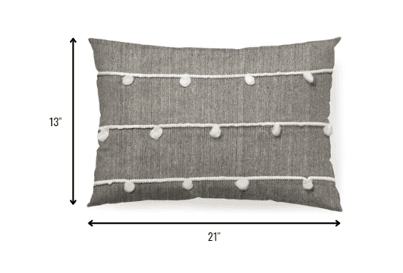 Dark Blue And Beige Lumbar Accent Pillow Cover - Homeroots - Flyclothing LLC