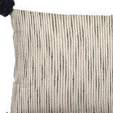 Beige And Midnight Pom Pom Lumbar Accent Pillow Cover - Homeroots - Flyclothing LLC