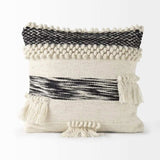 Boho Black And White Accent Pillow Cover - Homeroots - Flyclothing LLC