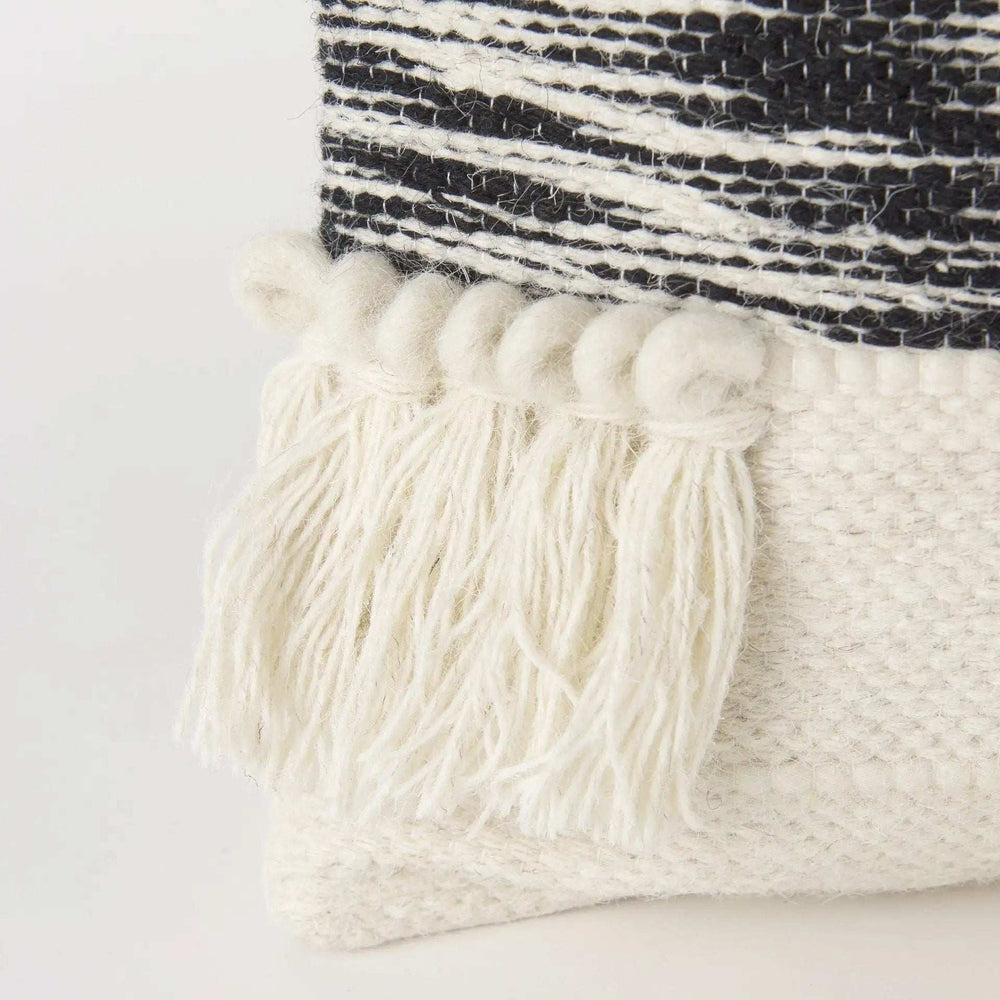 Boho Black And White Accent Pillow Cover - Homeroots - Flyclothing LLC