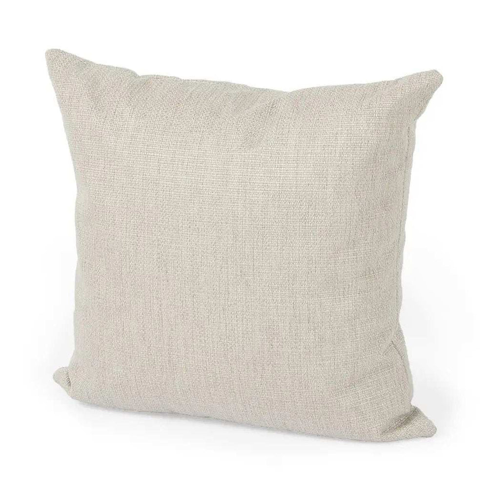Neutral Sand Basket Weave Accent Throw Pillow - Homeroots - Flyclothing LLC