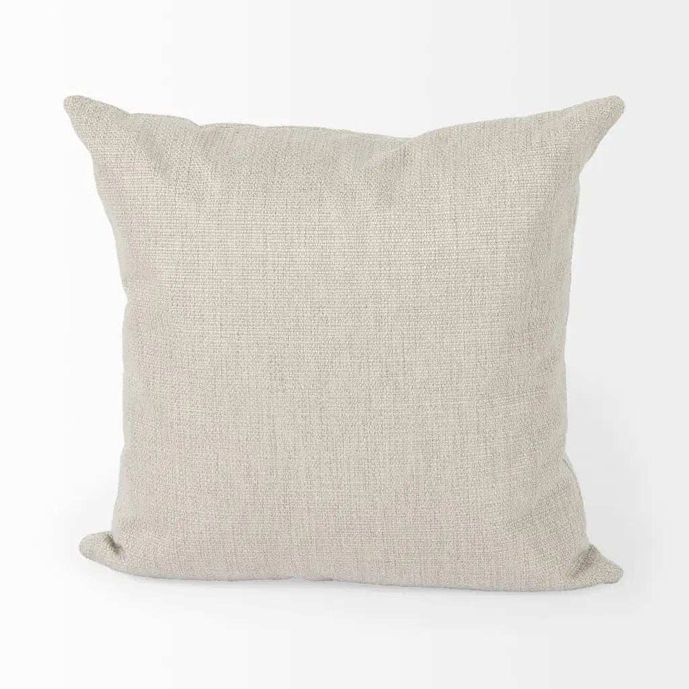 Neutral Sand Basket Weave Accent Throw Pillow - Homeroots - Flyclothing LLC