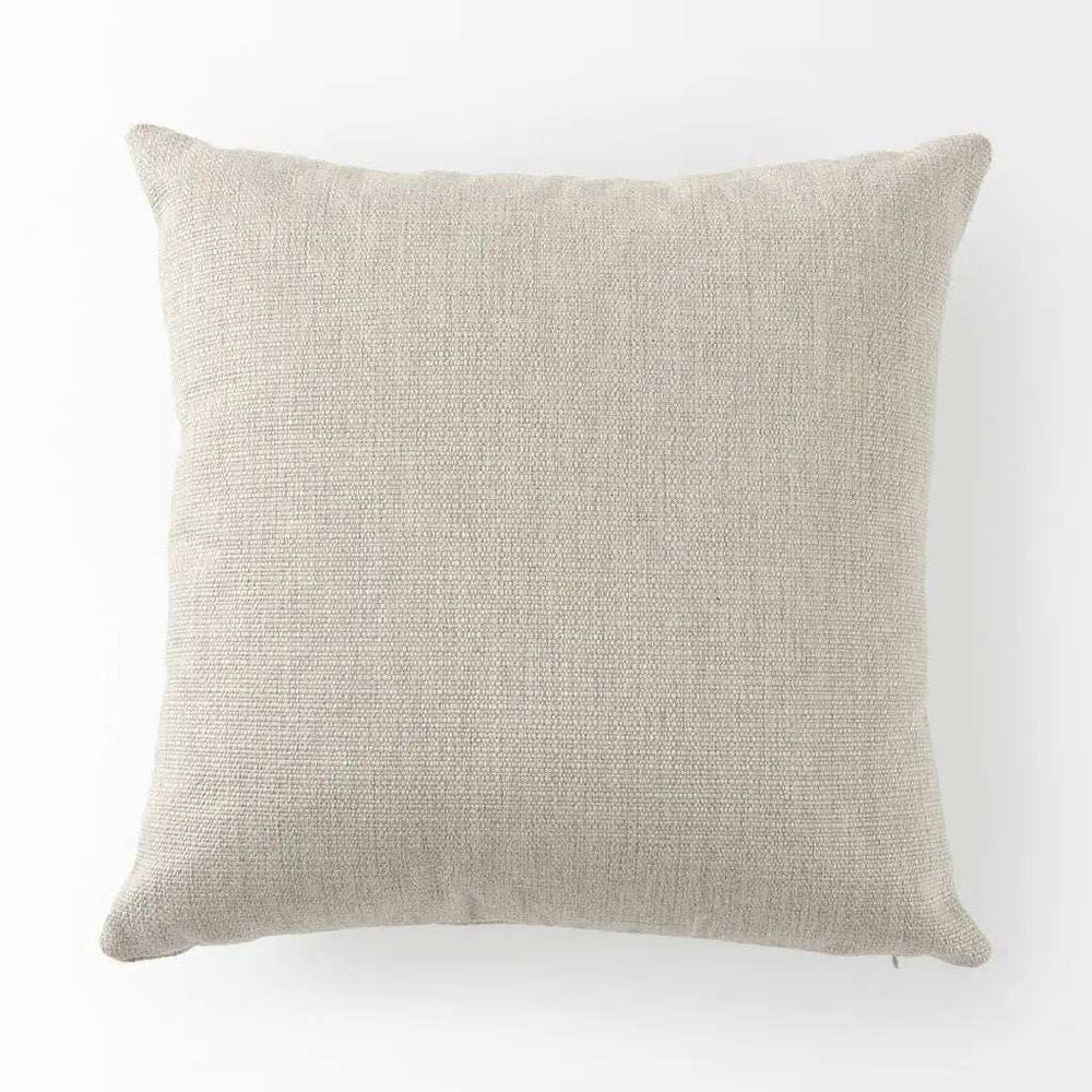Neutral Sand Basket Weave Accent Throw Pillow - Homeroots - Flyclothing LLC