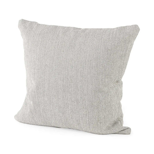Ash Gray Basket Weave Accent Throw Pillow - Homeroots - Flyclothing LLC