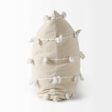 Clouds On Cream Canvas Square Pillow Cover - Homeroots - Flyclothing LLC