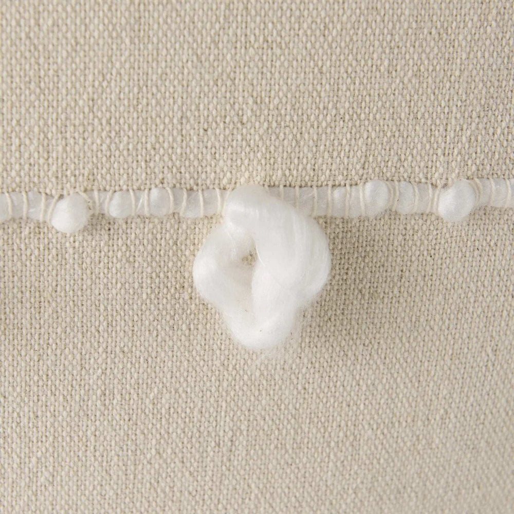 Clouds On Cream Canvas Square Pillow Cover - Homeroots - Flyclothing LLC