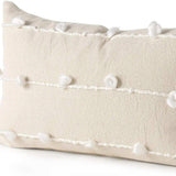 Clouds On Cream Canvas Lumbar Pillow Cover - Homeroots - Flyclothing LLC