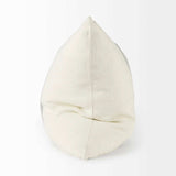 Off White Pillow Cover With Ash Gray Stripes - Homeroots - Flyclothing LLC