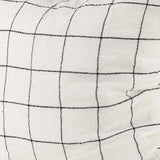 White And Black Grid Square Accent Pillow Cover - Homeroots - Flyclothing LLC