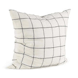 White And Black Grid Square Accent Pillow Cover - Homeroots - Flyclothing LLC