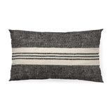 Black And White Striped Lumbar Accent Pillow Cover - Homeroots - Flyclothing LLC