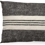 Black And White Striped Lumbar Accent Pillow Cover - Homeroots - Flyclothing LLC